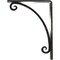 Ekena Millwork Legacy Wrought Iron Bracket, (Single center brace), Antiqued Silver 1 1/2"W x 5 1/2"D x 8"H BKTM01X05X08SLEASV - alternate 4